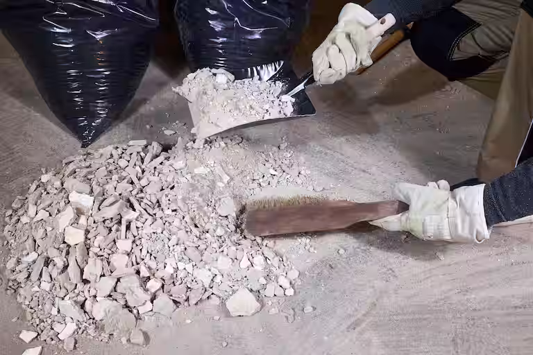 Rough-in cleaning during an active construction project in the Twin Cities